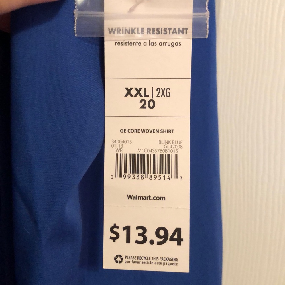 L/S blue Button down - Picture 3 of 3